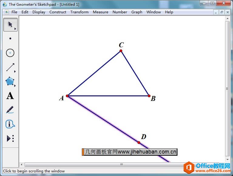 <b>几何画板如何四等分三角形的任意一边</b>