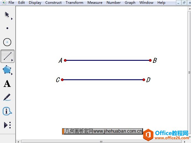 <b>如何利用几何画板在两线段上画点使比值相等</b>