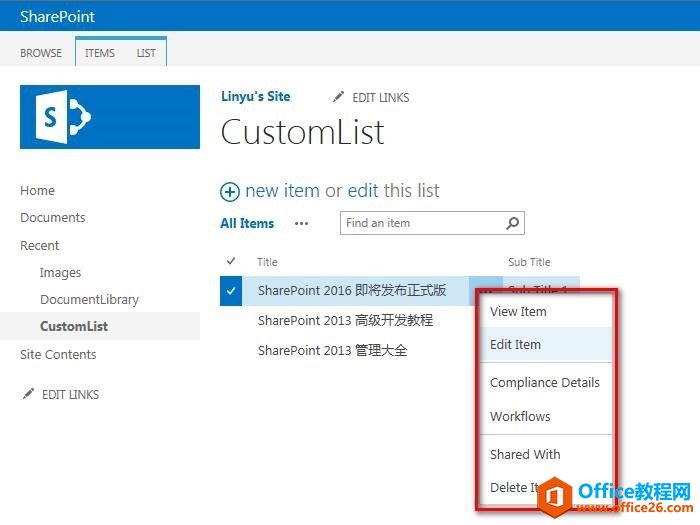 <b>SharePoint 如何激活标题字段外的Menu菜单</b>