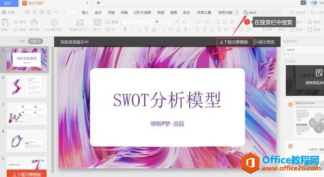 <b>如何在PPT中制作SWOT分析模型</b>