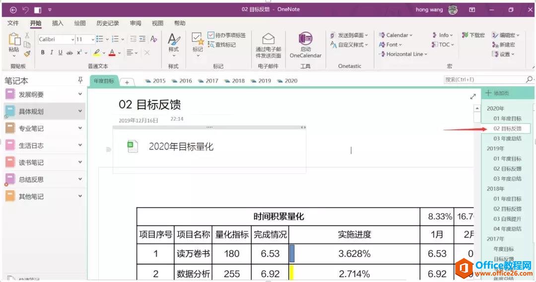 <b>OneNote 怎么制作一个漂亮的目标动态反馈表？</b>