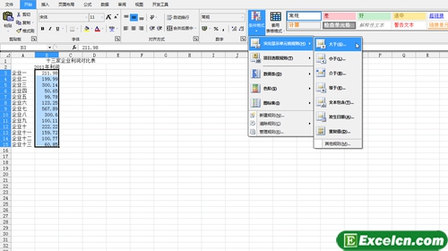 <b>如何利用excel条件格式让部分数据突出显示</b>