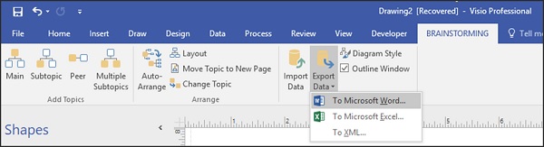 <b>Visio 如何将数据发送到Word和Excel</b>