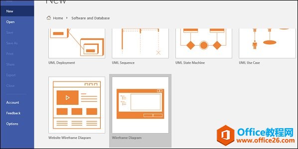 <b>使用线框的Microsoft Visio原型设计软件</b>