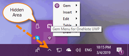 <b>如何把隐藏的 onenote 软件图标显示到 Windows 的任务栏的通知区域（托盘区域）？</b>