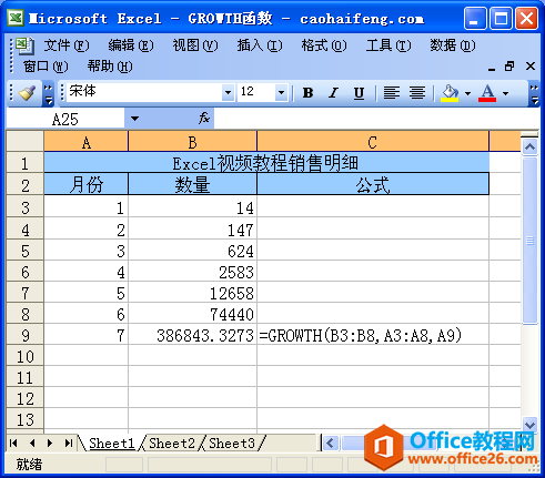 <b>Excel中GROWTH函数的语法和用法</b>