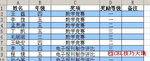 <b>Excel利用条件格式快速进行隔行填充颜色实现教程</b>