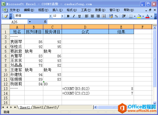 <b>Excel中COUNT函数的语法和用法</b>