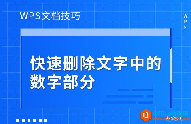 <b>WPS word快速删除文字中的数字部分</b>