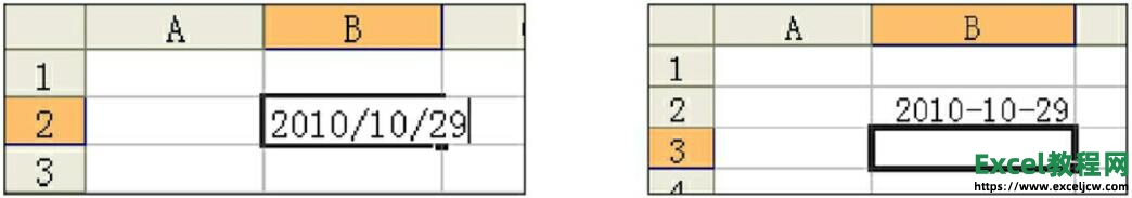 <b>如何在excel2003表格中输入日期和时间</b>