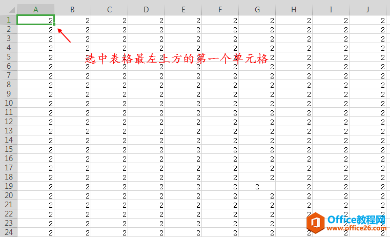 <b>Excel表格很大时，怎样快速选取当前表格？</b>