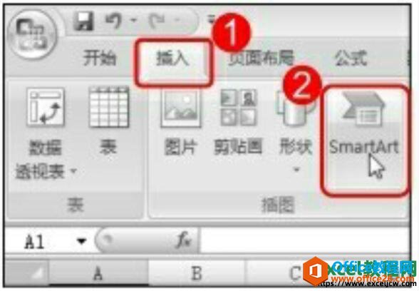 <b>excel2007表格中如何根据SmartArt插入流程图</b>