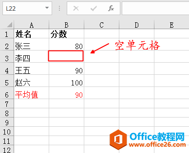 <b>Excel中求平均值时要注意空单元格和0值单元格</b>