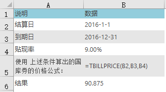 <b>Excel TBILLPRICE 函数 使用教程</b>