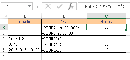 <b>Excel HOUR 函数 使用教程</b>