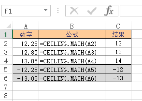 <b>Excel CEILING.MATH 函数 使用实例教程</b>