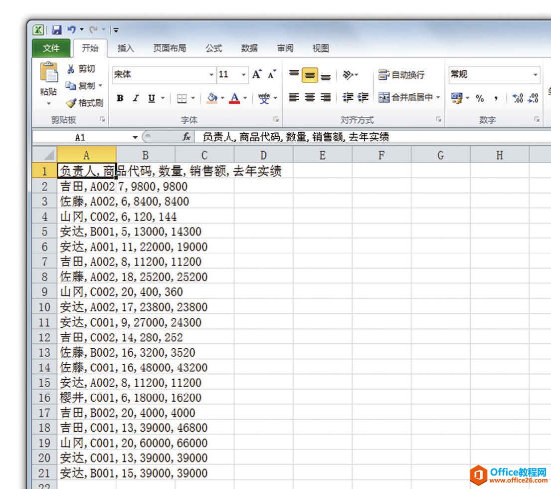 <b>Excel如何按单元格分割 CSV逗号，分隔值的数据</b>