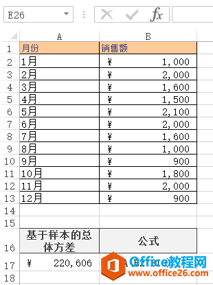 <b>Excel VARA 函数 使用实例教程</b>