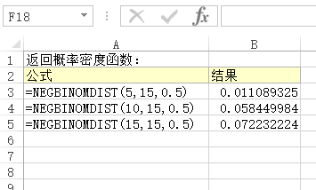 <b>Excel NEGBINOMDIST 函数 使用实例教程</b>