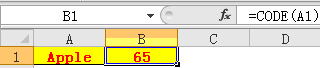 <b>excel code函数的用法和实例，在最后并剖析了code函数和字符代码对应关系</b>