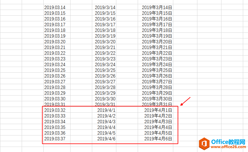 <b>Excel单元格中不要输入2019.03.14的日期格式</b>