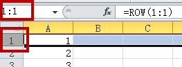 <b>excel中row 1:1数组写法的原理，然后用案例来进一步理解row 1:1的实际应用</b>
