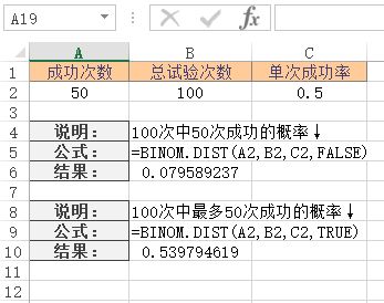 <b>Excel BINOM.DIST 函数 使用实例教程</b>