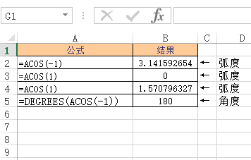 <b>Excel ACOS 函数 使用实例教程</b>