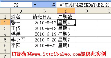 <b>excel weekday 函数用法及实例</b>