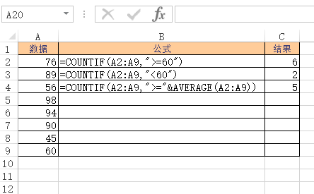 <b>Excel COUNTIF 函数 使用实例教程</b>