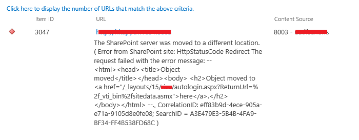SharePoint Error - The SharePoint server was moved to a different location.